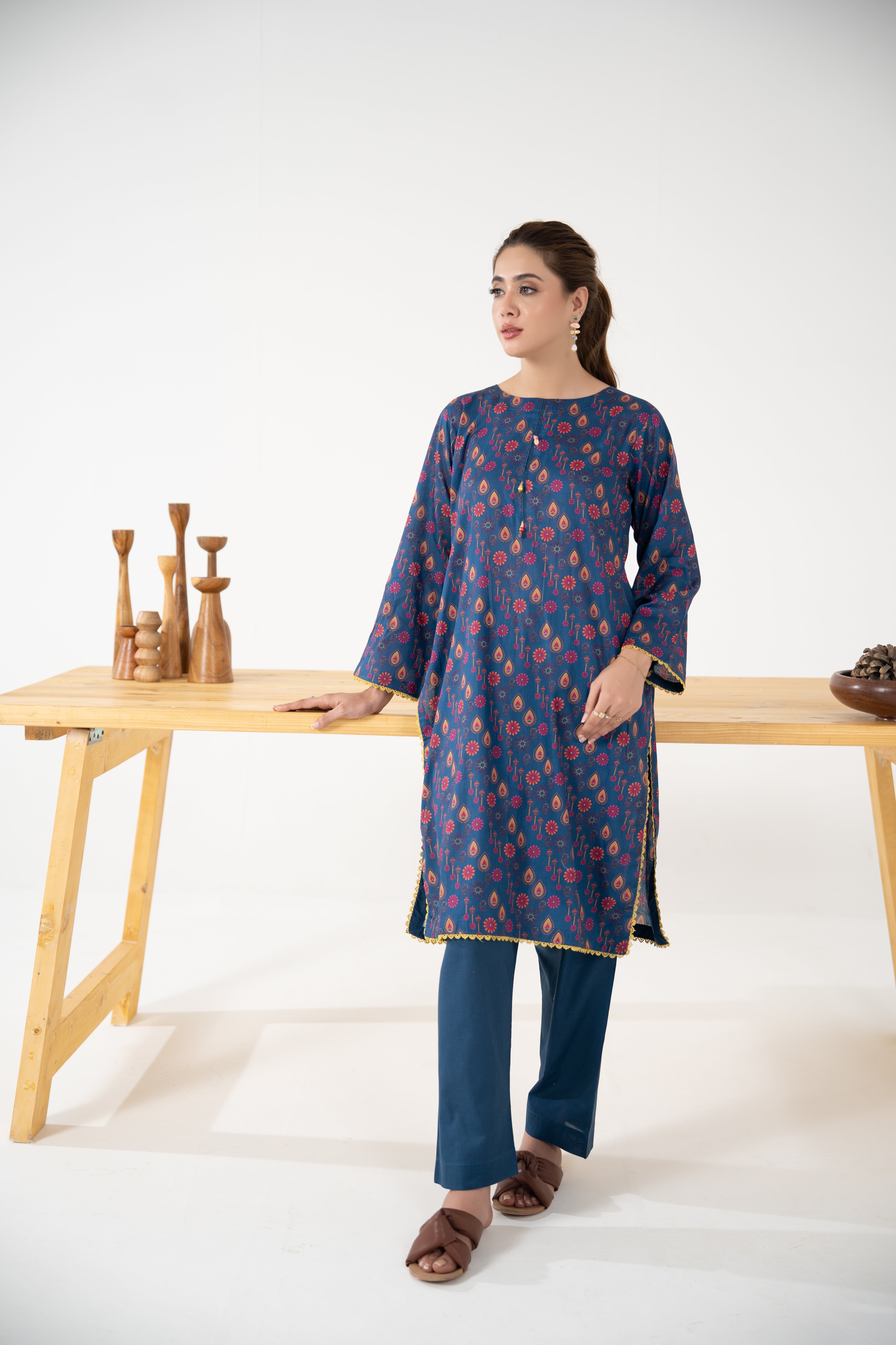 Serene Blue 2Pc - Printed Lawn Stitched